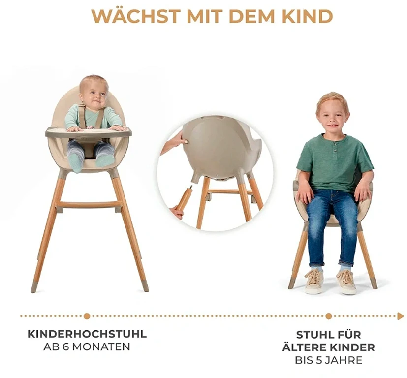 Стільчик для годування 2 в 1 Kinderkraft Fini 2 Beige