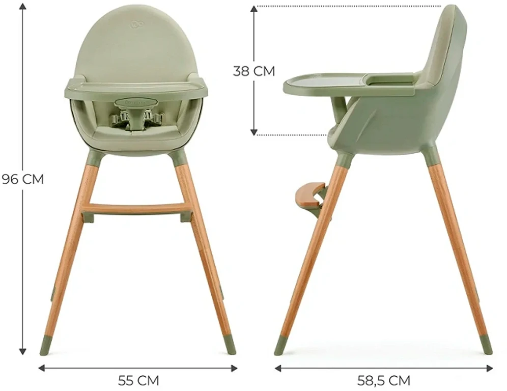 Стільчик для годування 2 в 1 Kinderkraft Fini 2 Green