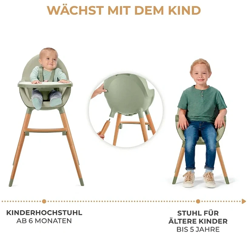 Стільчик для годування 2 в 1 Kinderkraft Fini 2 Green