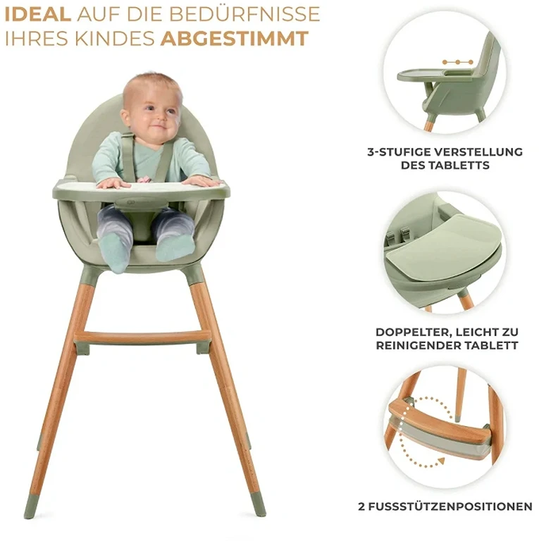 Стільчик для годування 2 в 1 Kinderkraft Fini 2 Green