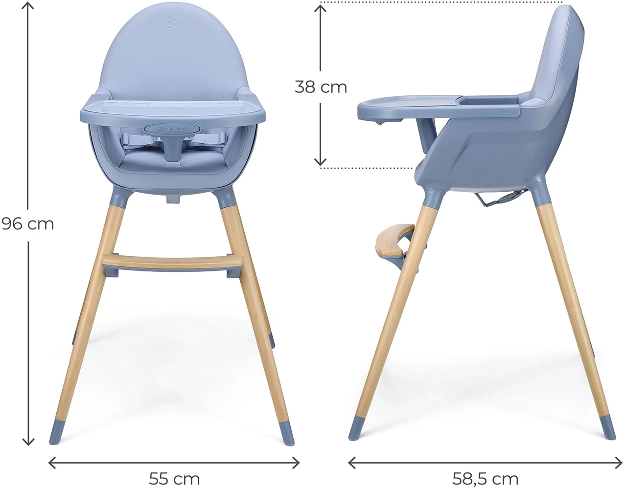 Стільчик для годування 2 в 1 Kinderkraft Fini 2 Nordic Breeze