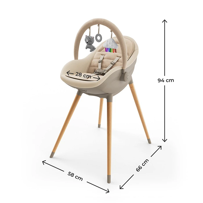 Стільчик для годування 3 в 1 Kinderkraft Fini Up Beige
