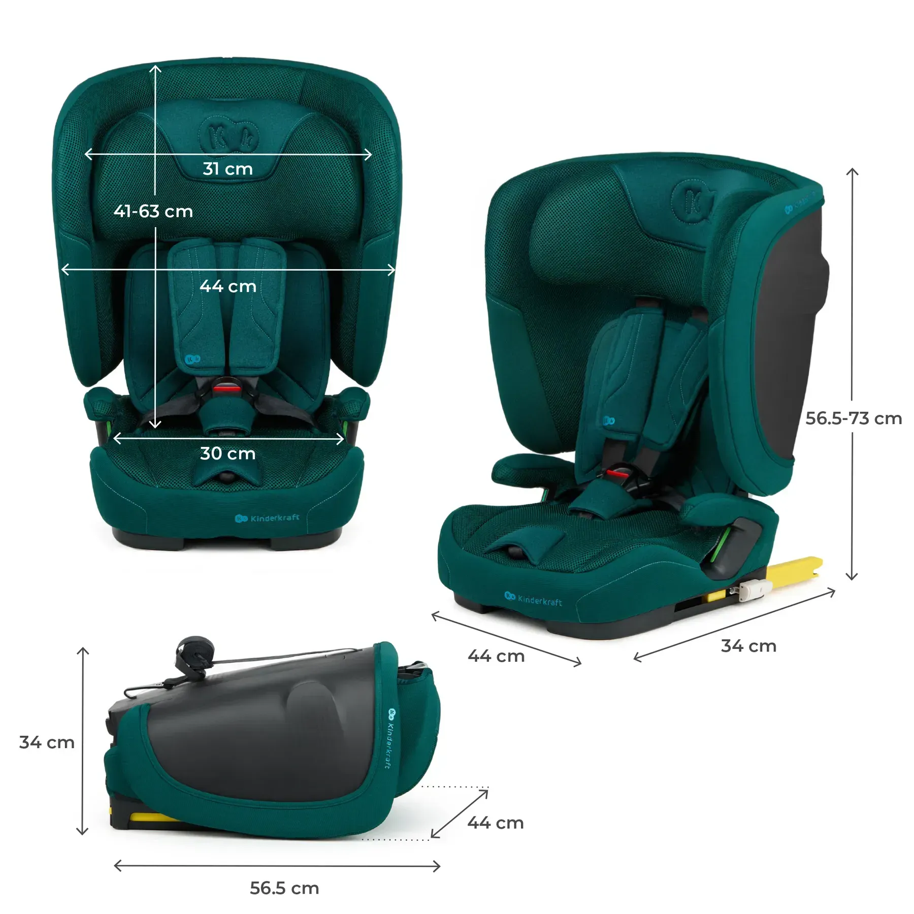 Автокресло Kinderkraft Fix2Go i-Size Green