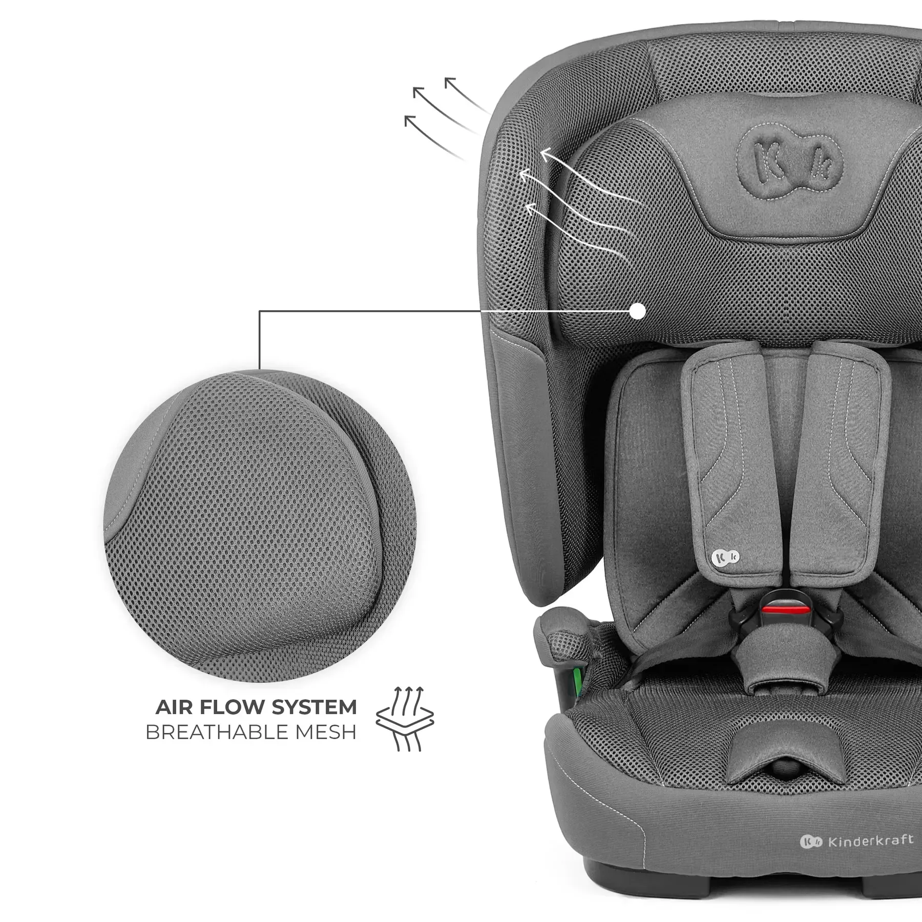 Автокрісло Kinderkraft Fix2Go i-Size Grey 