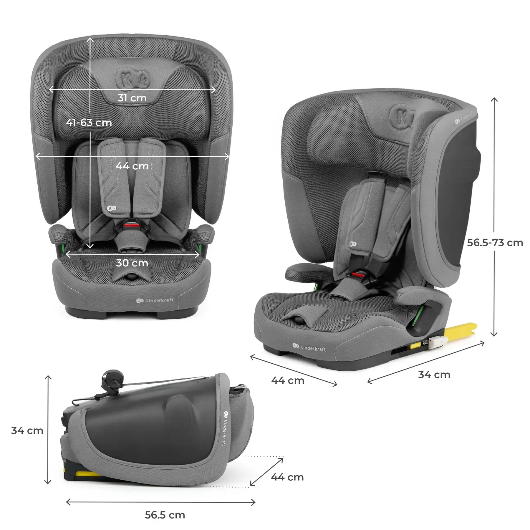 Автокрісло Kinderkraft Fix2Go i-Size Grey 