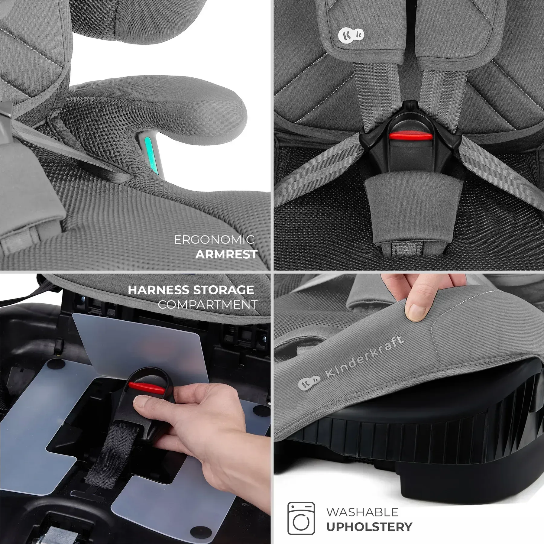 Автокрісло Kinderkraft Fix2Go i-Size Grey 