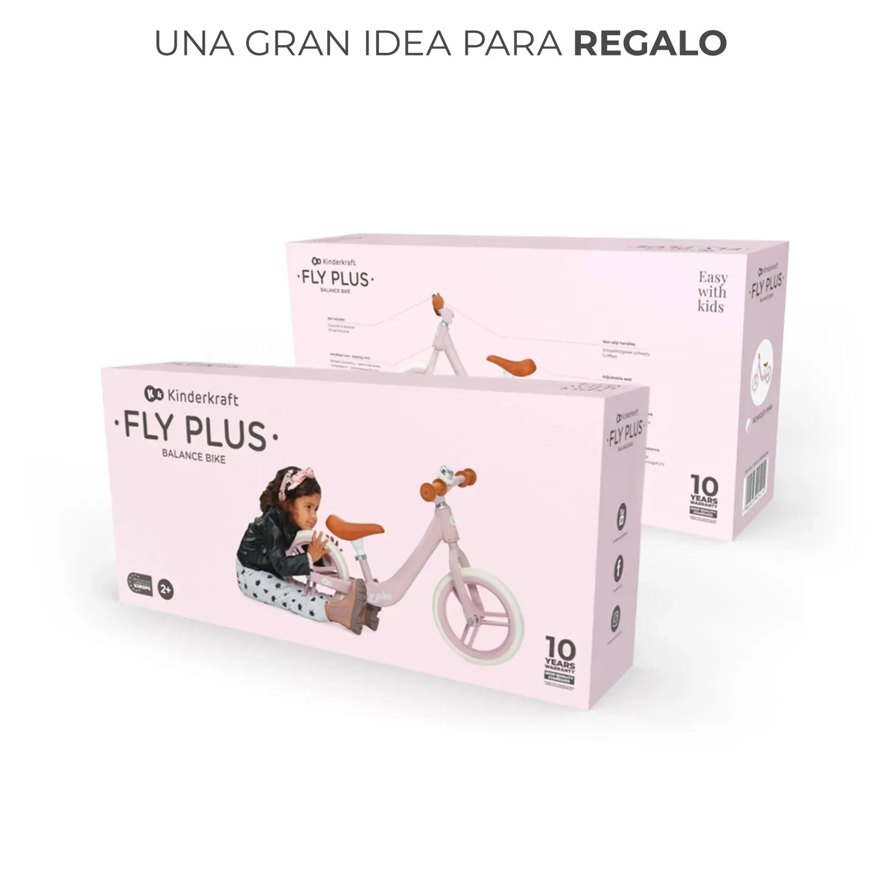 Беговел Kinderkraft FLY PLUS Pink