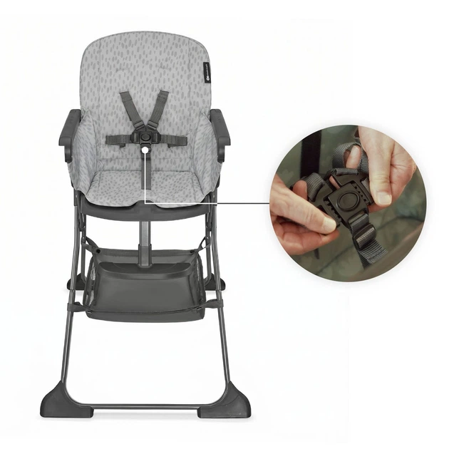 Стульчик для кормления Kinderkraft Foldee Spotty Grey (KHFOLD00GRY000N)