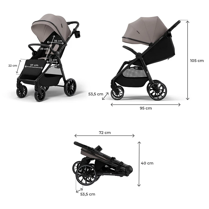 Прогулочная коляска Kinderkraft Grande 2 Beige