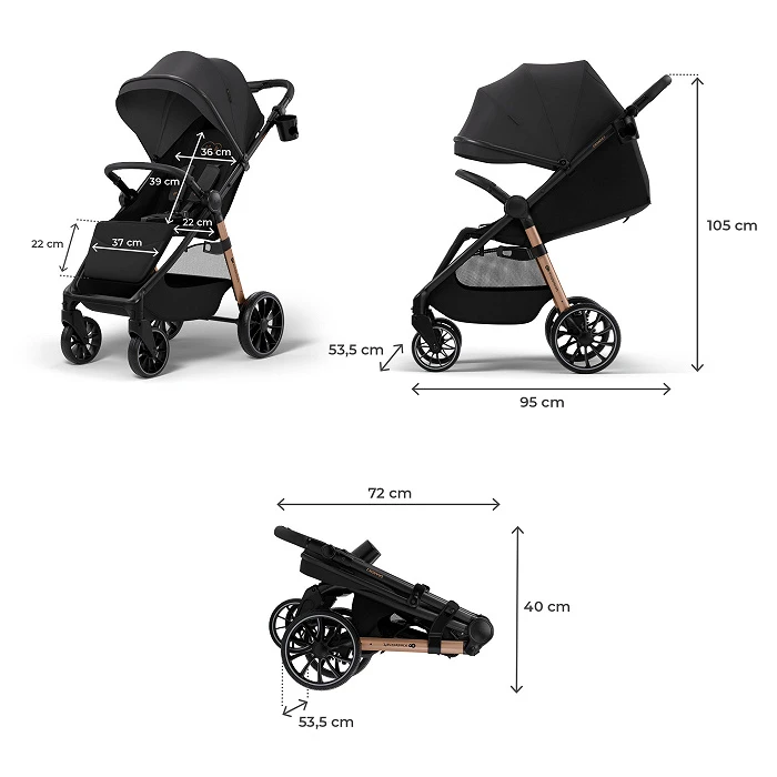 Прогулочная коляска Kinderkraft Grande 2 Black