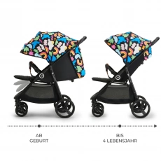 Дитячий прогулянковий візок Kinderkraft Grande Plus Happy Shapes