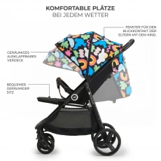 Дитячий прогулянковий візок Kinderkraft Grande Plus Happy Shapes