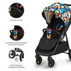 Дитячий прогулянковий візок Kinderkraft Grande Plus Happy Shapes