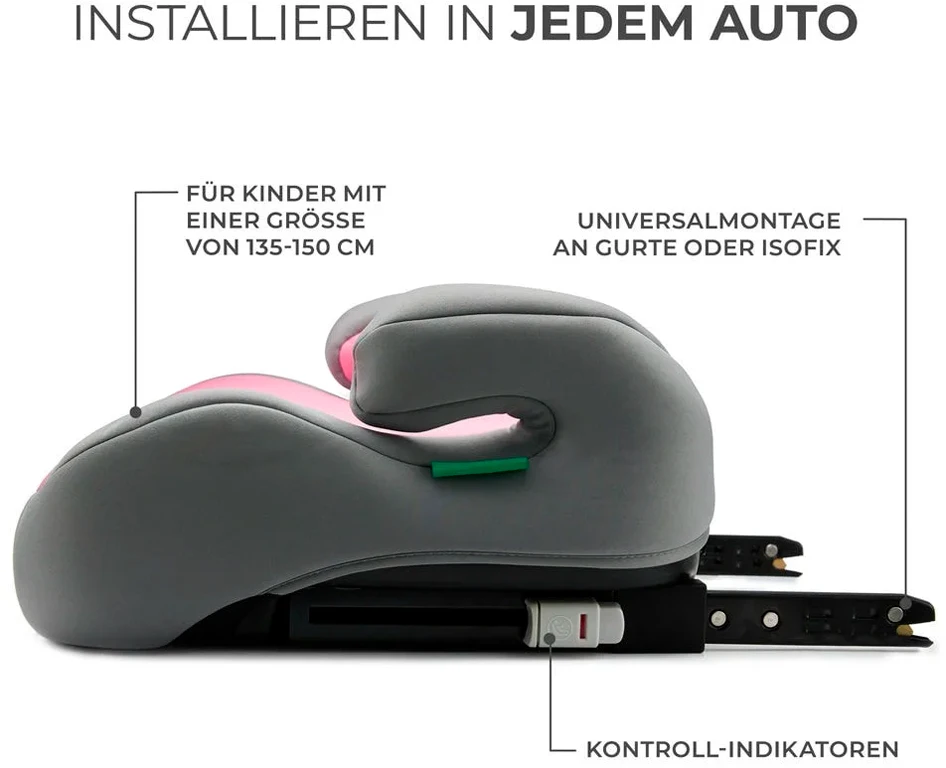 Автокрісло-бустер Kinderkraft i-Boost Pink