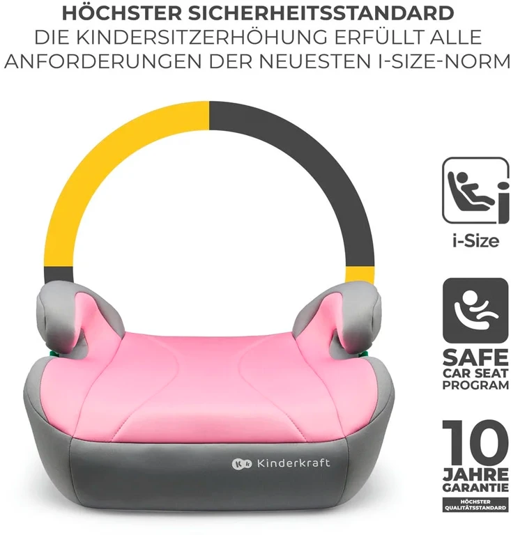 Автокрісло-бустер Kinderkraft i-Boost Pink