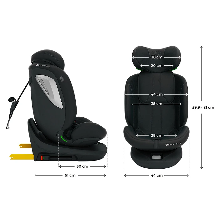 Автокрісло Kinderkraft i-Grow 2 Plus i-Size Black
