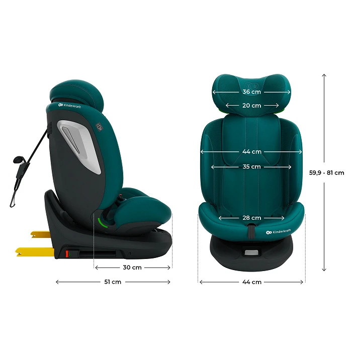 Автокрісло Kinderkraft i-Grow 2 Plus i-Size Green