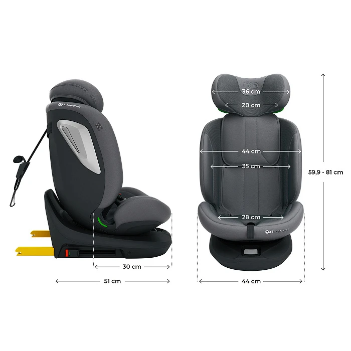 Автокрісло Kinderkraft i-Grow 2 Plus i-Size Grey
