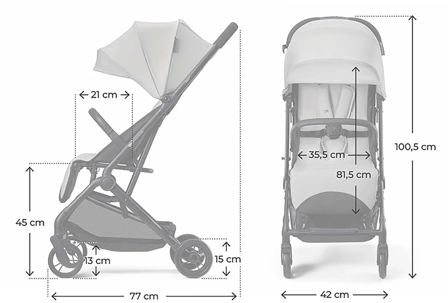 Прогулянковий візок Kinderkraft Indy 3 Urban Grey