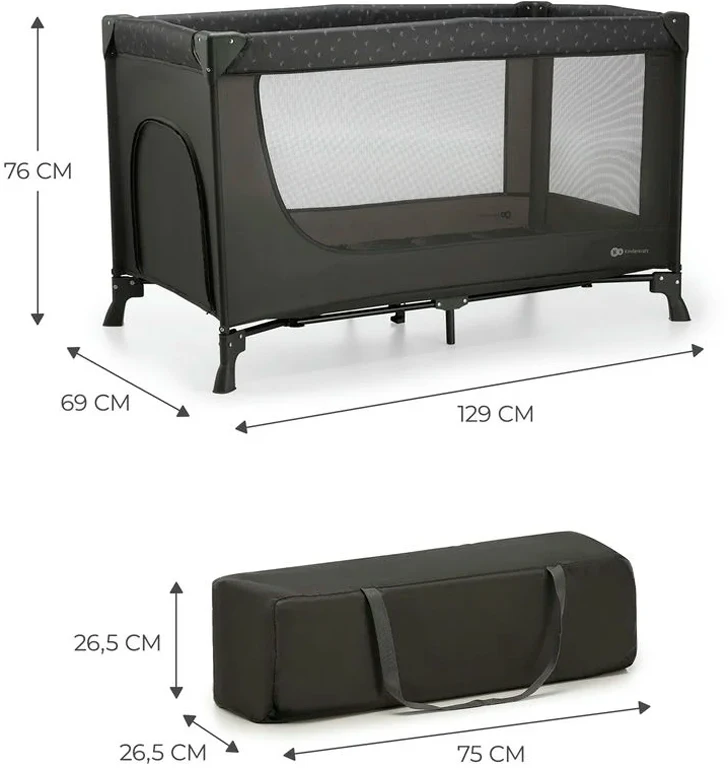 Дитячий манеж Kinderkraft Joy Light Grey