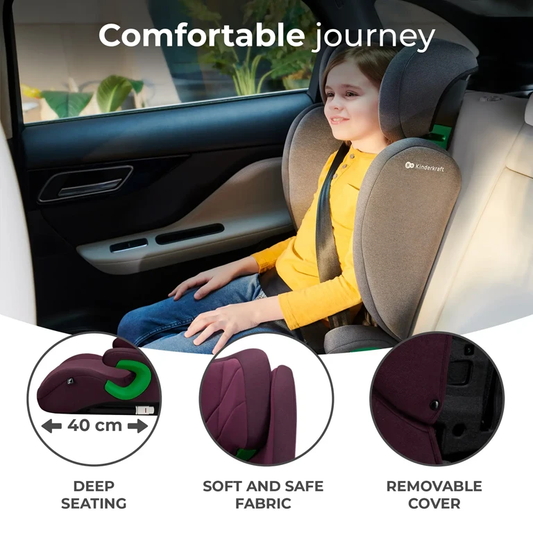 Автокрісло Kinderkraft Junior Fix 2 i-Size Cherry Pearl