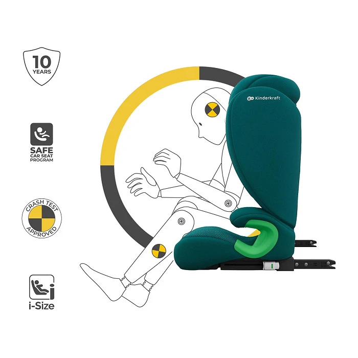 Автокрісло Kinderkraft Junior Fix 2 Plus i-Size Green