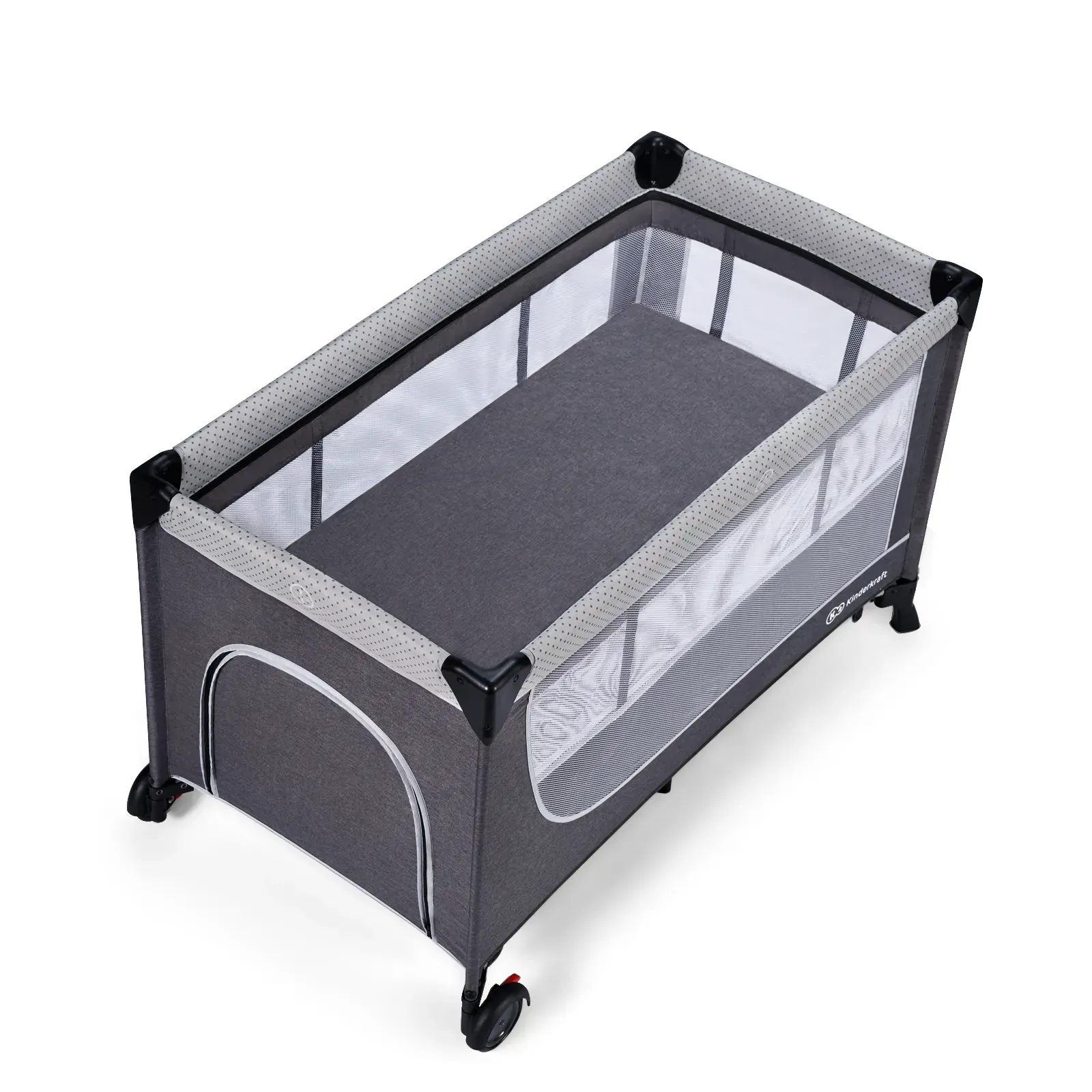 Ліжечко-манеж Kinderkraft Leody Grey