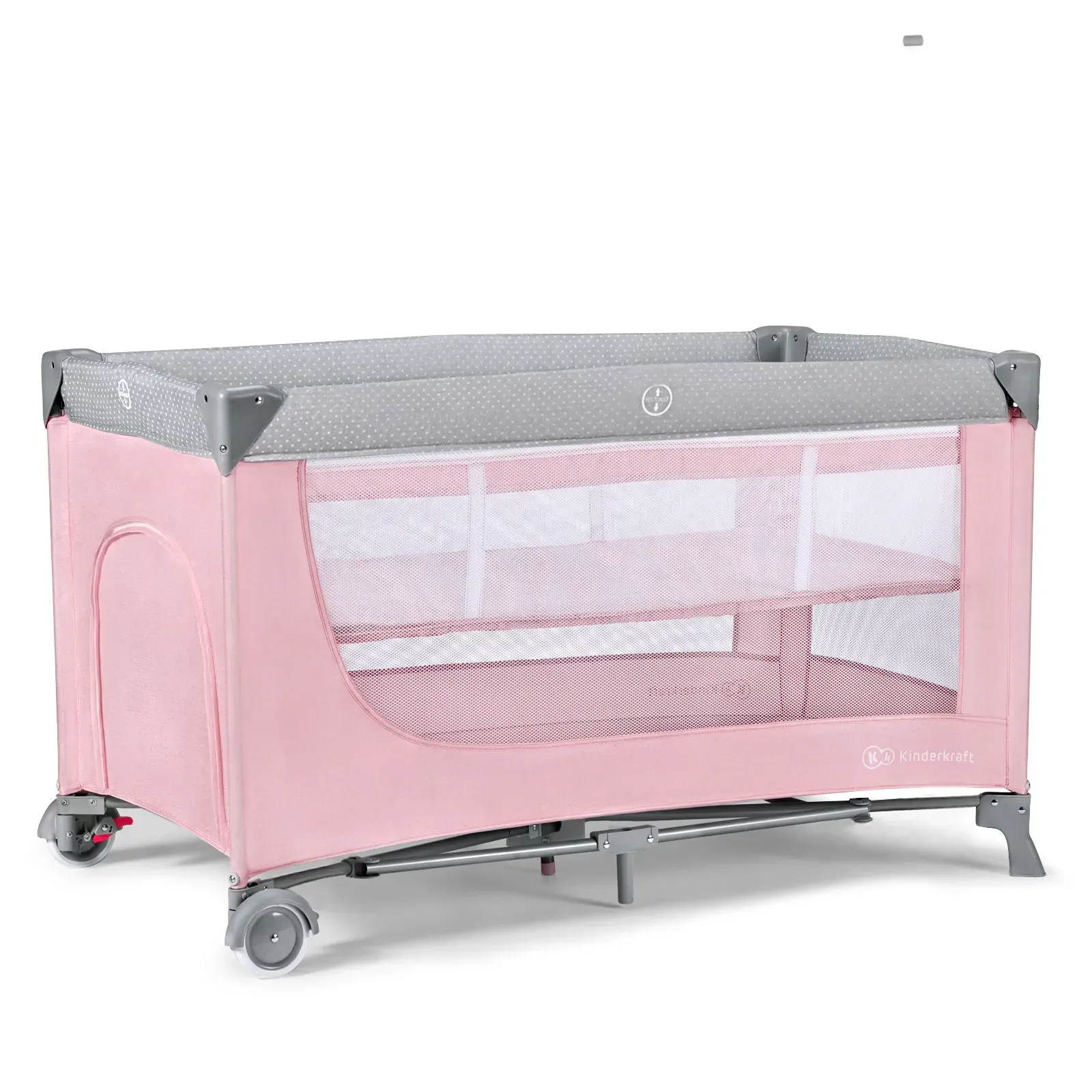 Ліжечко-манеж Kinderkraft Leody Pink