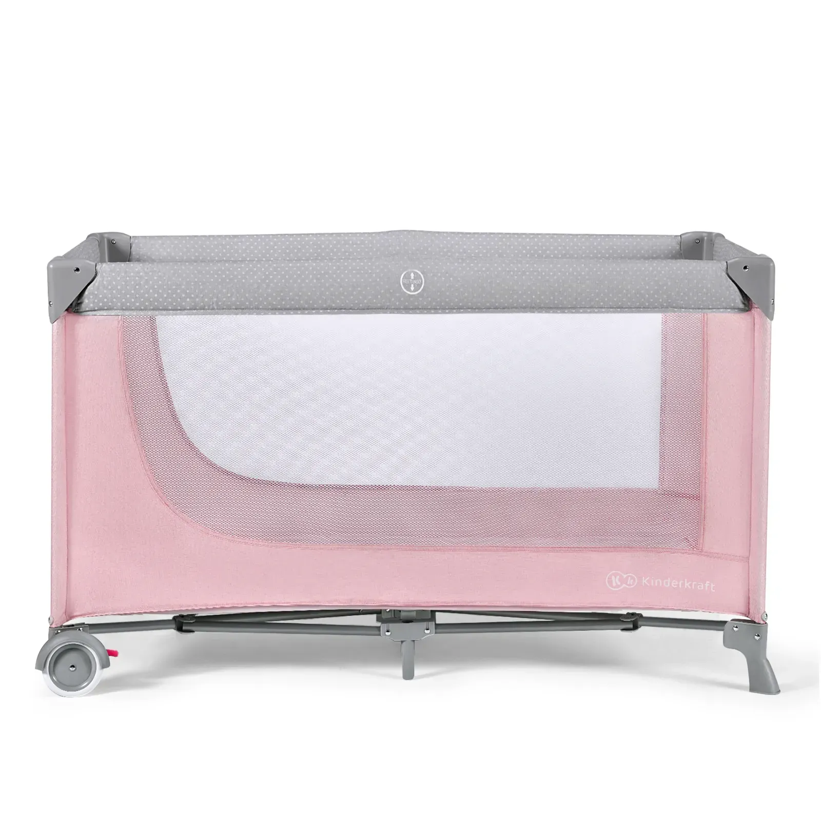 Ліжечко-манеж Kinderkraft Leody Pink