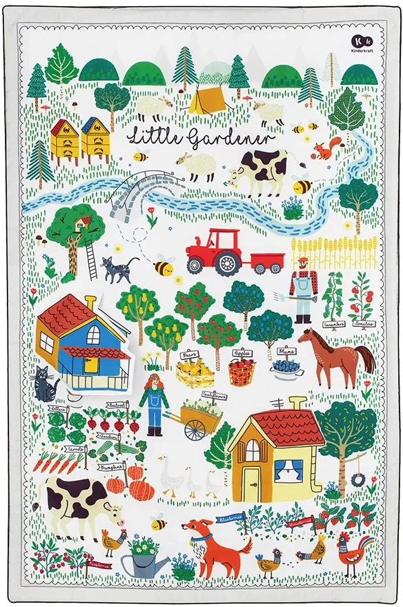 Развивающий коврик-палатка 3 в 1 Kinderkraft Little Gardener (KPLIGA00MUL0000)