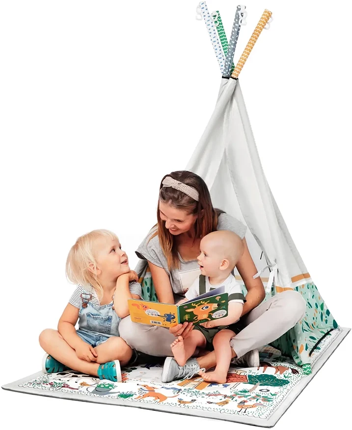 Развивающий коврик-палатка 3 в 1 Kinderkraft Little Gardener (KPLIGA00MUL0000)