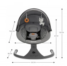 Електричне крісло-гойдалка Kinderkraft Lumi 2 Dark Grey