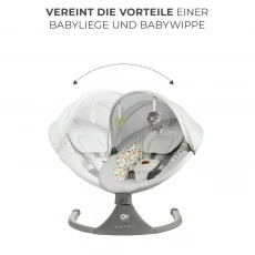 Електричне крісло-гойдалка Kinderkraft Lumi 2 Light Grey