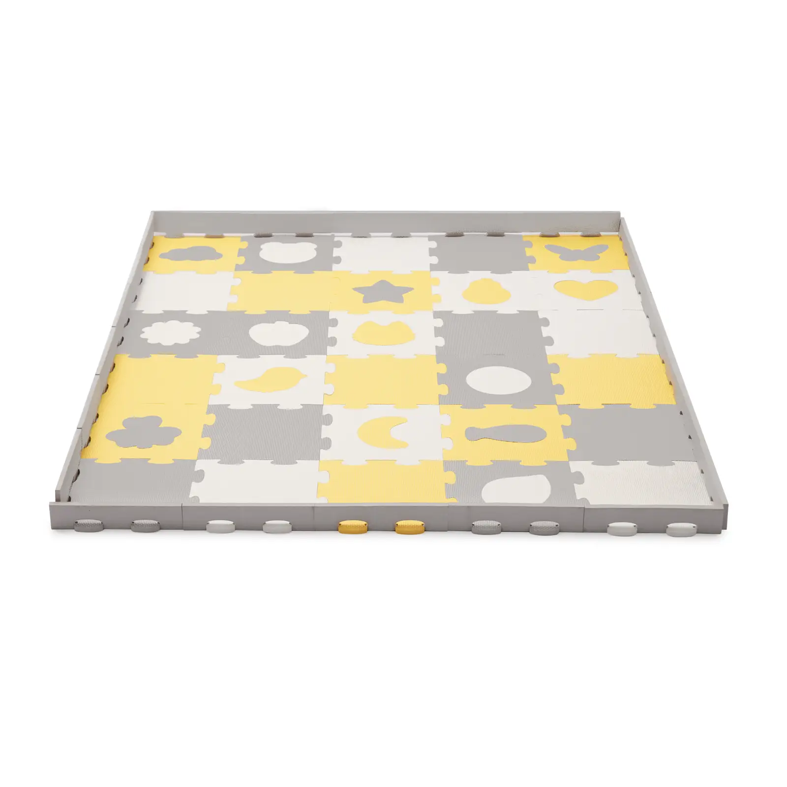 Коврик-пазл Kinderkraft Luno Shapes Yellow, 30 элементов (KPLUSH00MIN0000)