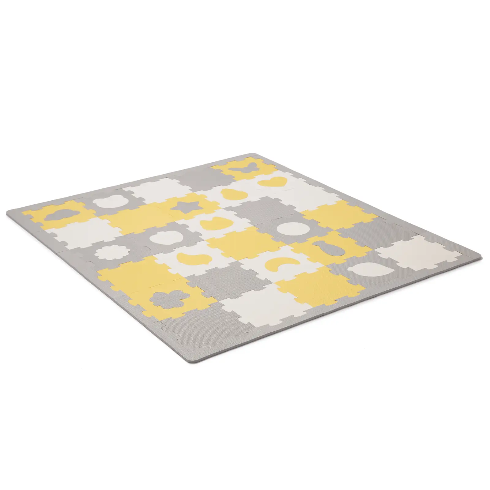 Коврик-пазл Kinderkraft Luno Shapes Yellow, 30 элементов (KPLUSH00MIN0000)