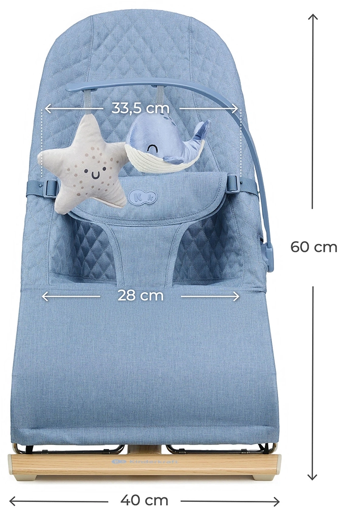 Шезлонг-качалка Kinderkraft Mimi Nordic Breeze (KBMIMI00NOR0000)