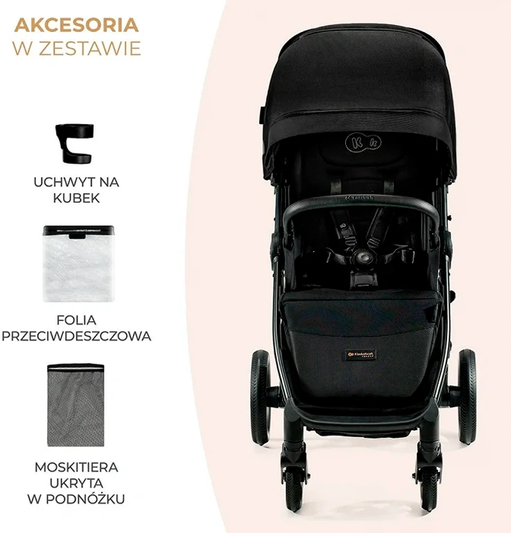 Прогулянкова коляска Kinderkraft Mitzy Ink Black
