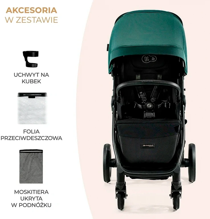 Прогулянкова коляска Kinderkraft Mitzy Jade Green