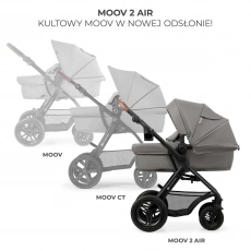 Дитяча коляска 3 в 1 Kinderkraft Moov 2 Air Light Gray