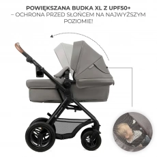 Дитяча коляска 3 в 1 Kinderkraft Moov 2 Air Light Gray