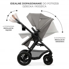 Дитяча коляска 3 в 1 Kinderkraft Moov 2 Air Light Gray