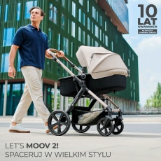 Дитяча коляска 3 в 1 Kinderkraft Moov 2 Air Light Gray