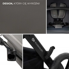 Дитяча коляска 3 в 1 Kinderkraft Moov 2 Air Light Gray