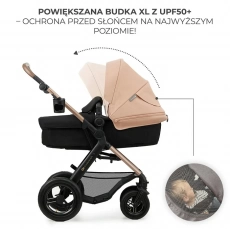 Дитяча коляска 3 в 1 Kinderkraft Moov 2 Air Sand Beige