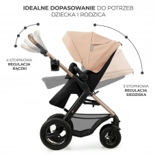 Дитяча коляска 3 в 1 Kinderkraft Moov 2 Air Sand Beige