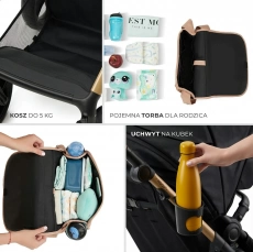 Дитяча коляска 3 в 1 Kinderkraft Moov 2 Air Sand Beige