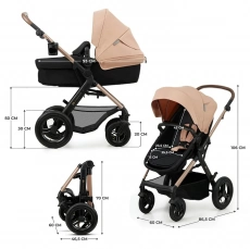 Дитяча коляска 3 в 1 Kinderkraft Moov 2 Air Sand Beige