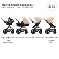 Дитяча коляска 3 в 1 Kinderkraft Moov 2 Air Sand Beige