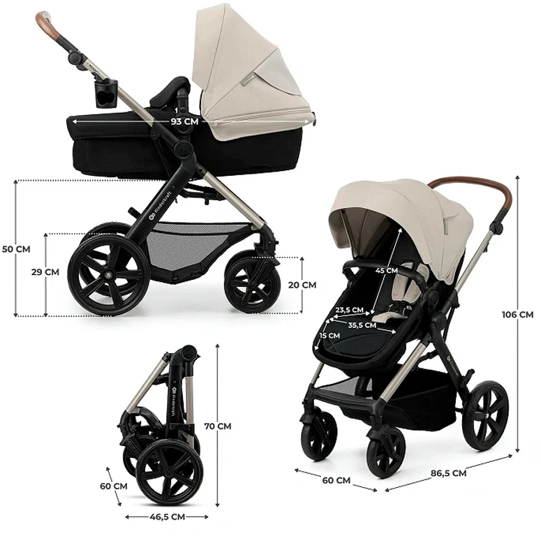 Універсальна коляска 3 у 1 Kinderkraft Moov 2 Moonlight Gray (KSMOOV02GRYEV00)