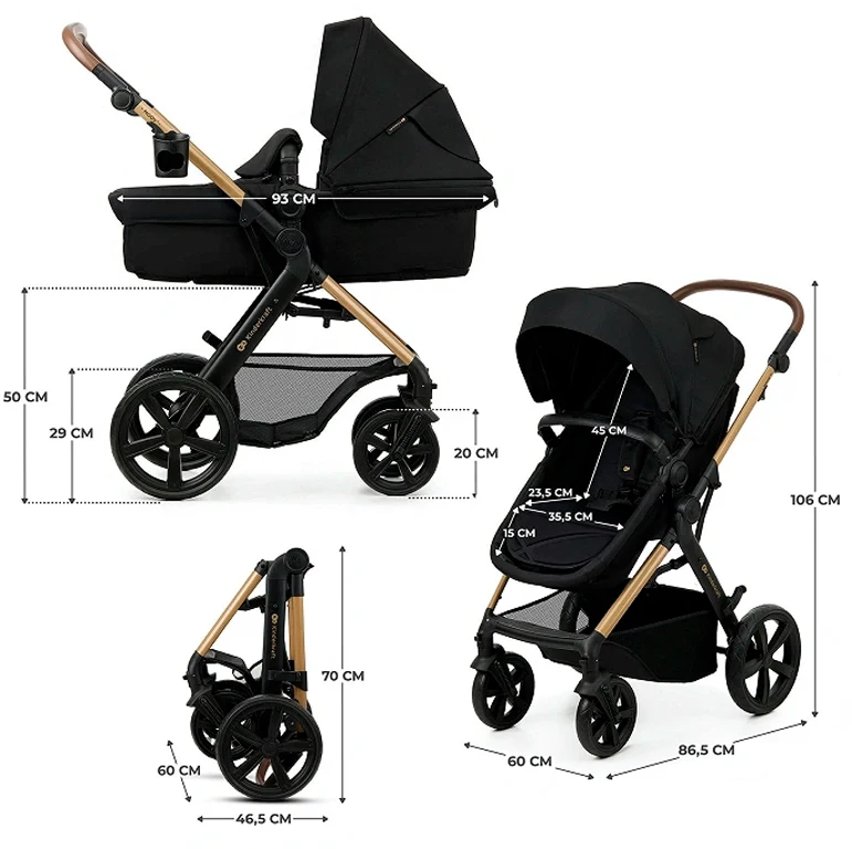 Універсальна коляска 3 у 1 Kinderkraft Moov 2 Pure Black (KSMOOV02BLKEV00)